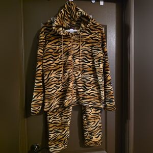 Tiger Print Kids Pajamas